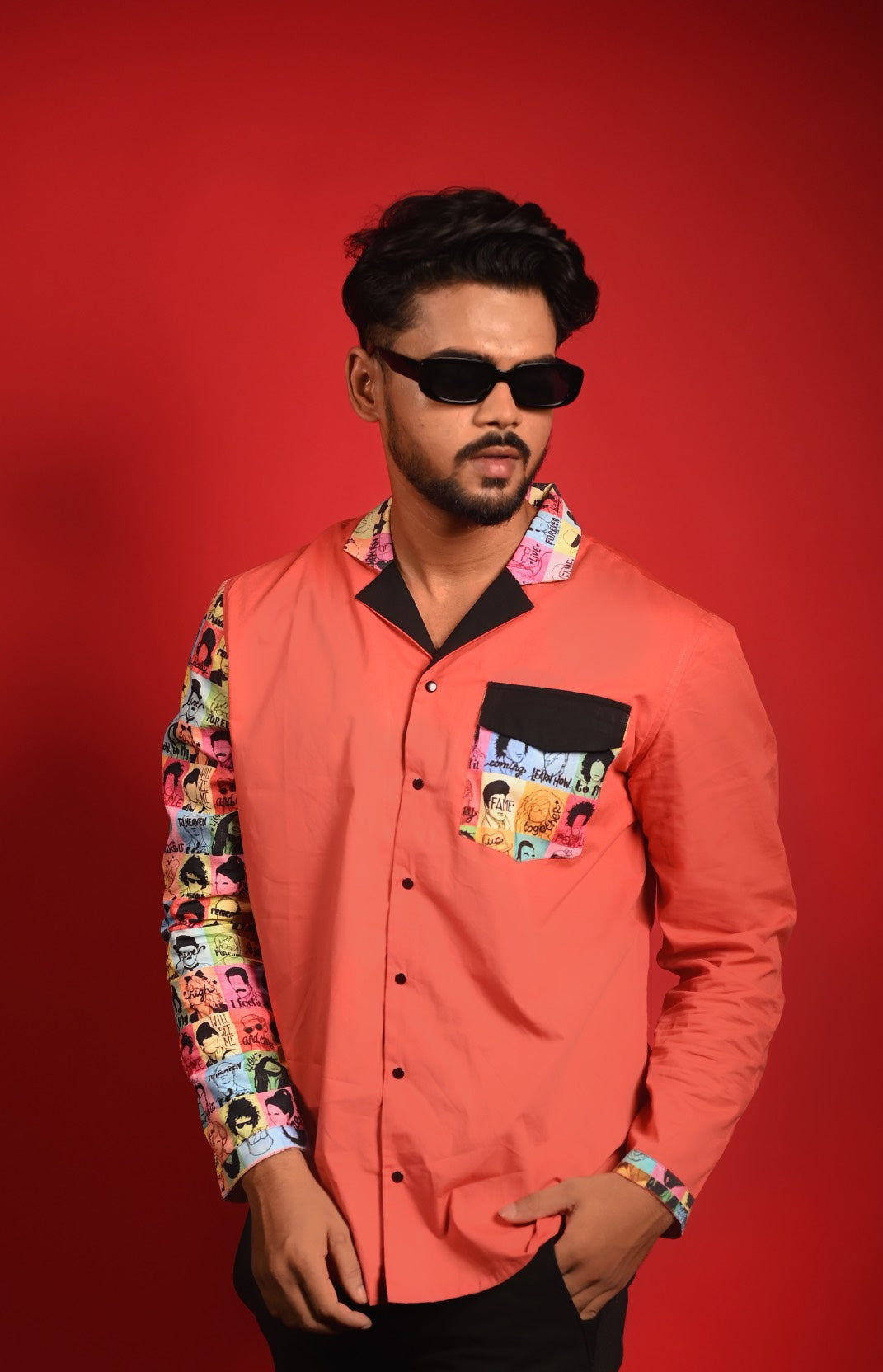 Vibrant peach shirt for your bright and joyful side